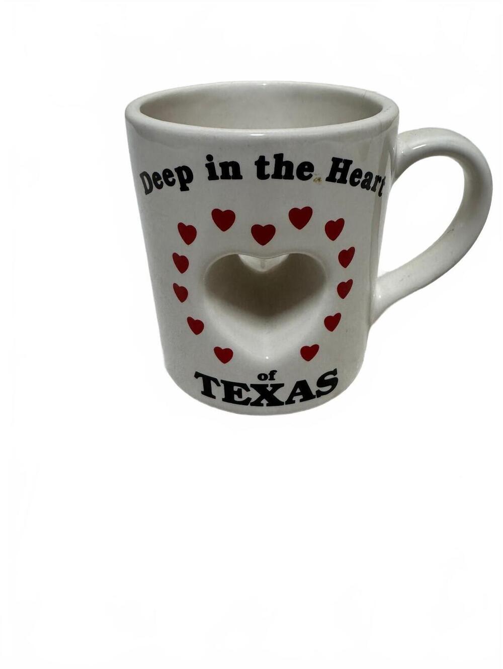 Papel Vintage Deep in the Heart of Texas Heart Indentation Mug Japan
